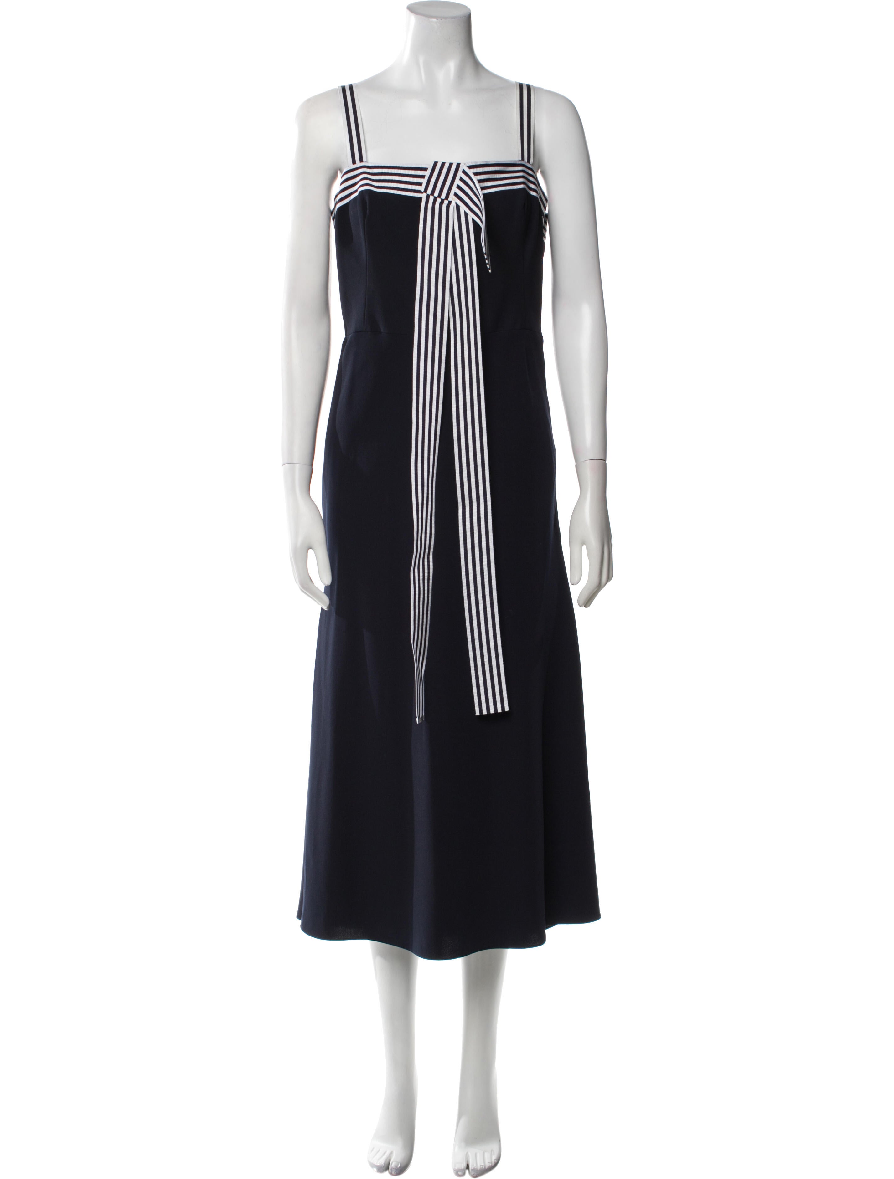 Lela Rose Striped Long Dress