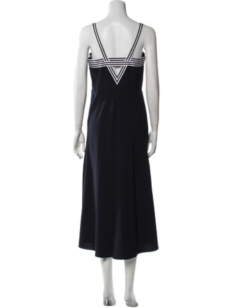 Lela Rose Striped Long Dress