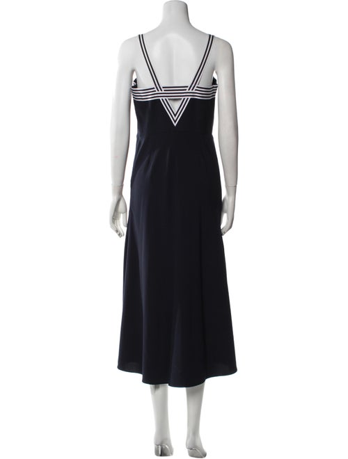 Lela Rose Striped Long Dress