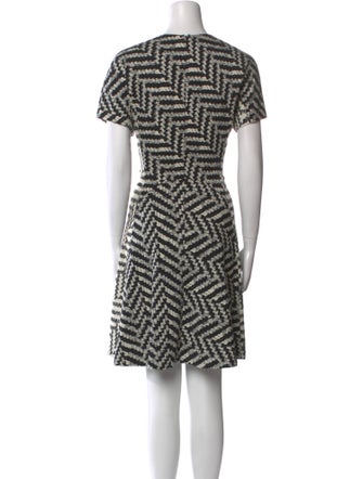 Lela Rose Printed Knee-Length Dress