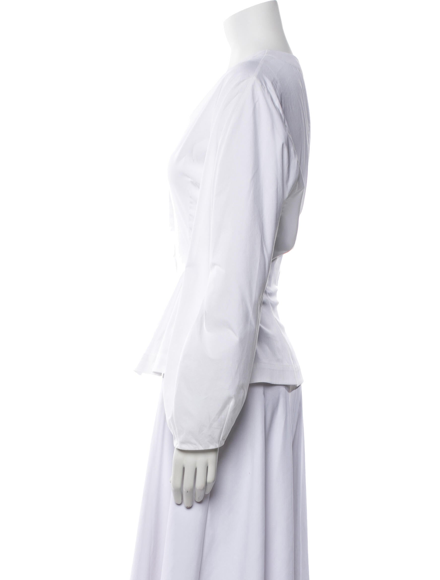 Lela Rose V-Neck Long Sleeve Blouse w/ Tags