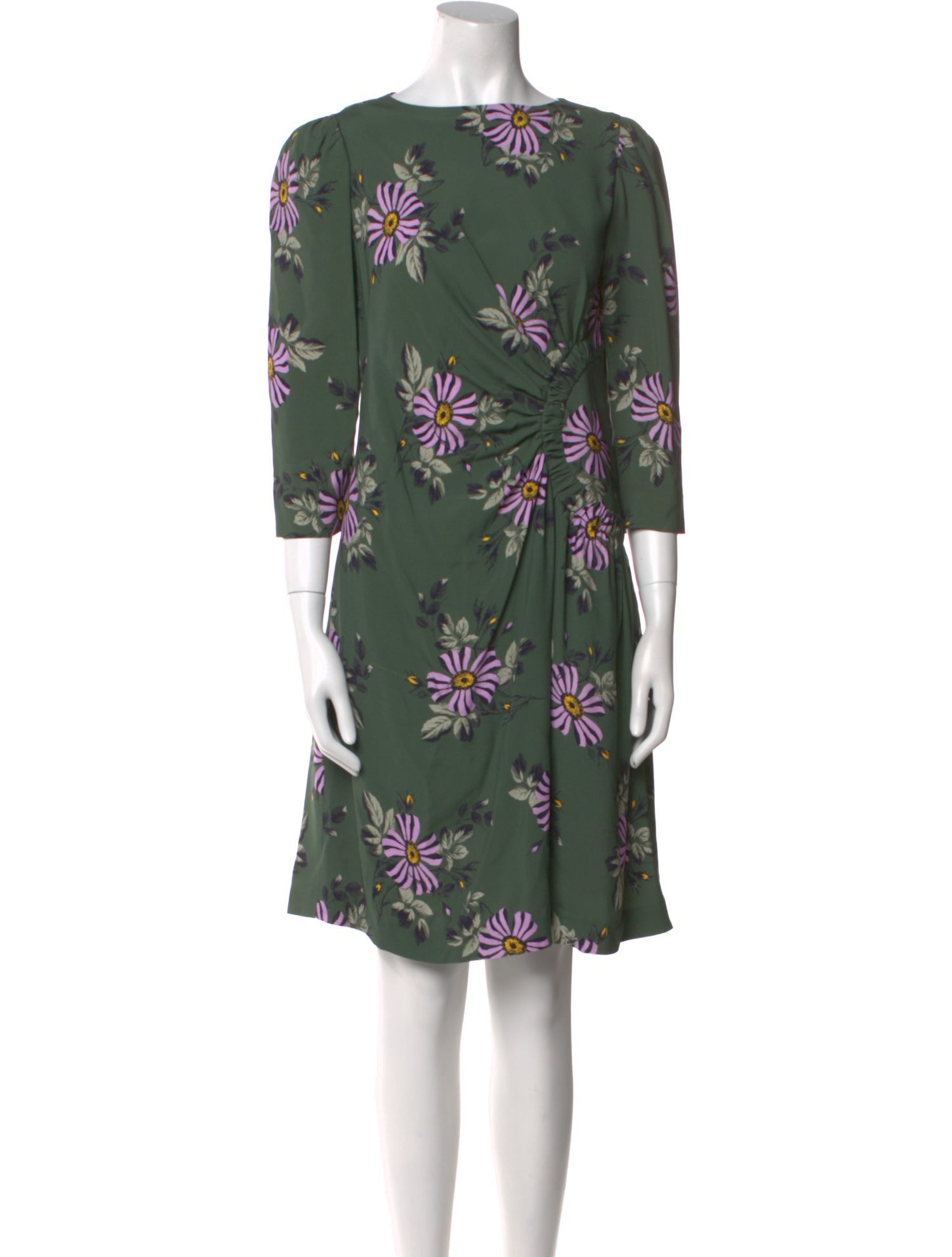 Lela Rose Floral Print Knee-Length Dress