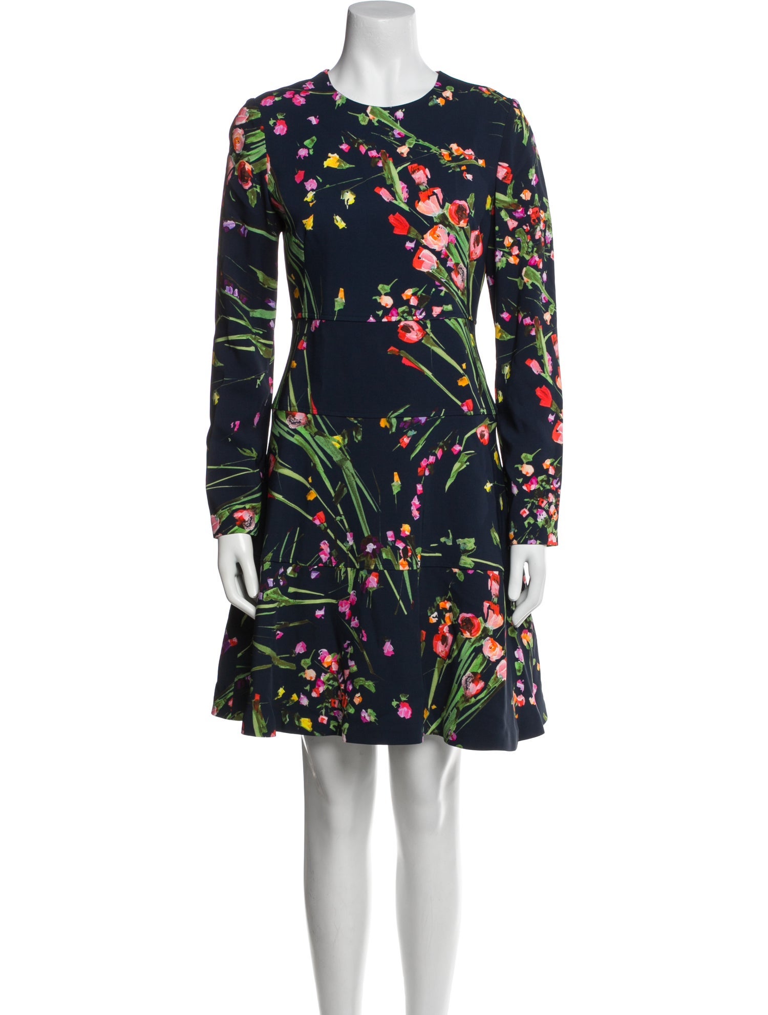 Lela Rose Floral Print Mini Dress
