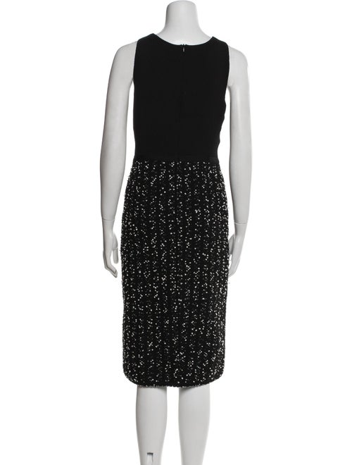 Lela Rose V-Neck Midi Length Dress