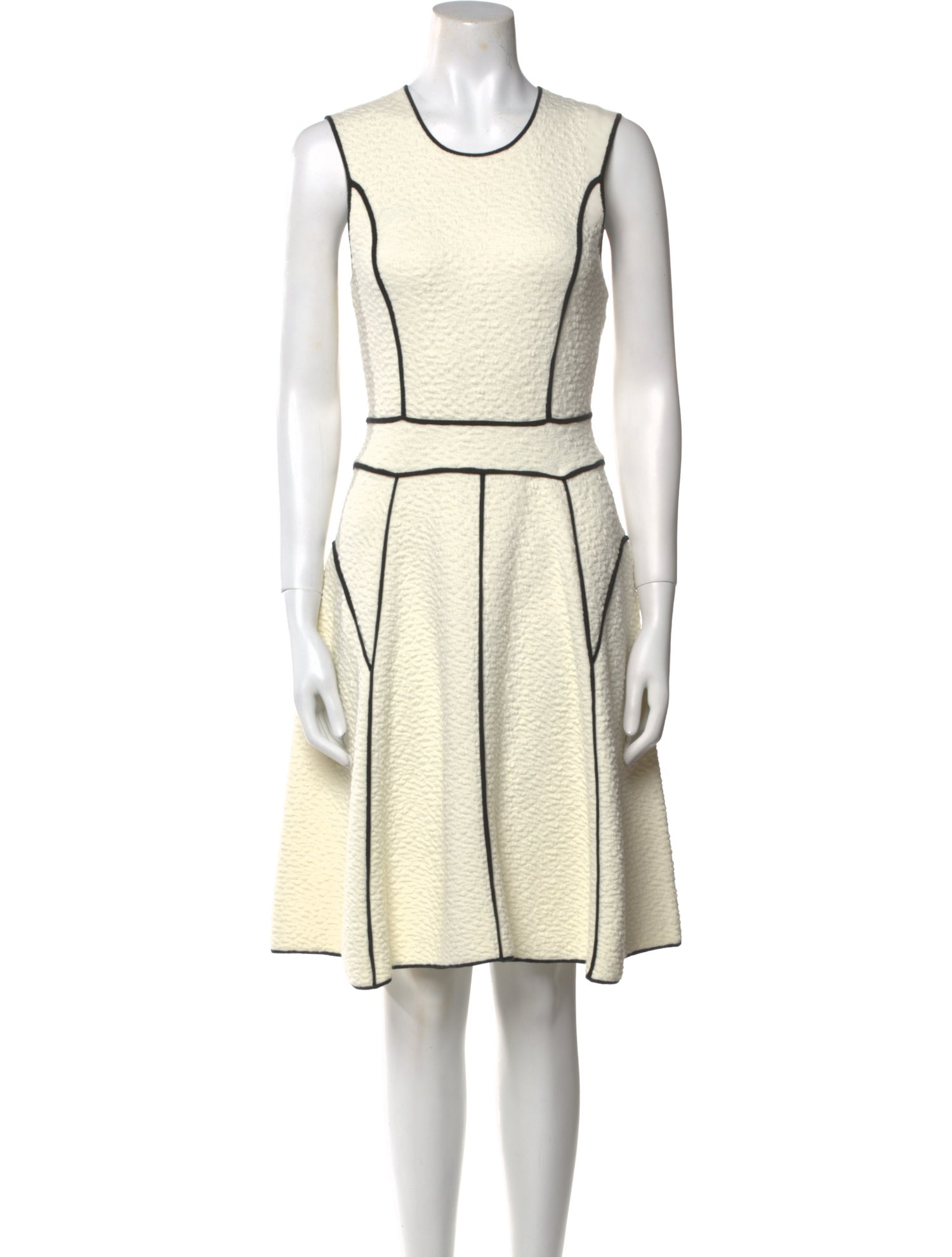Lela Rose Crew Neck Knee-Length Dress