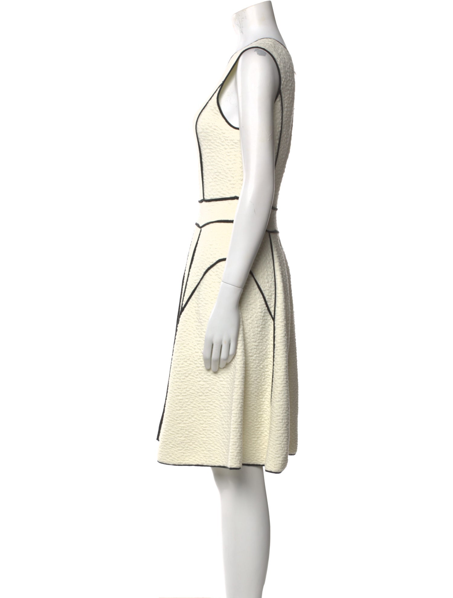 Lela Rose Crew Neck Knee-Length Dress