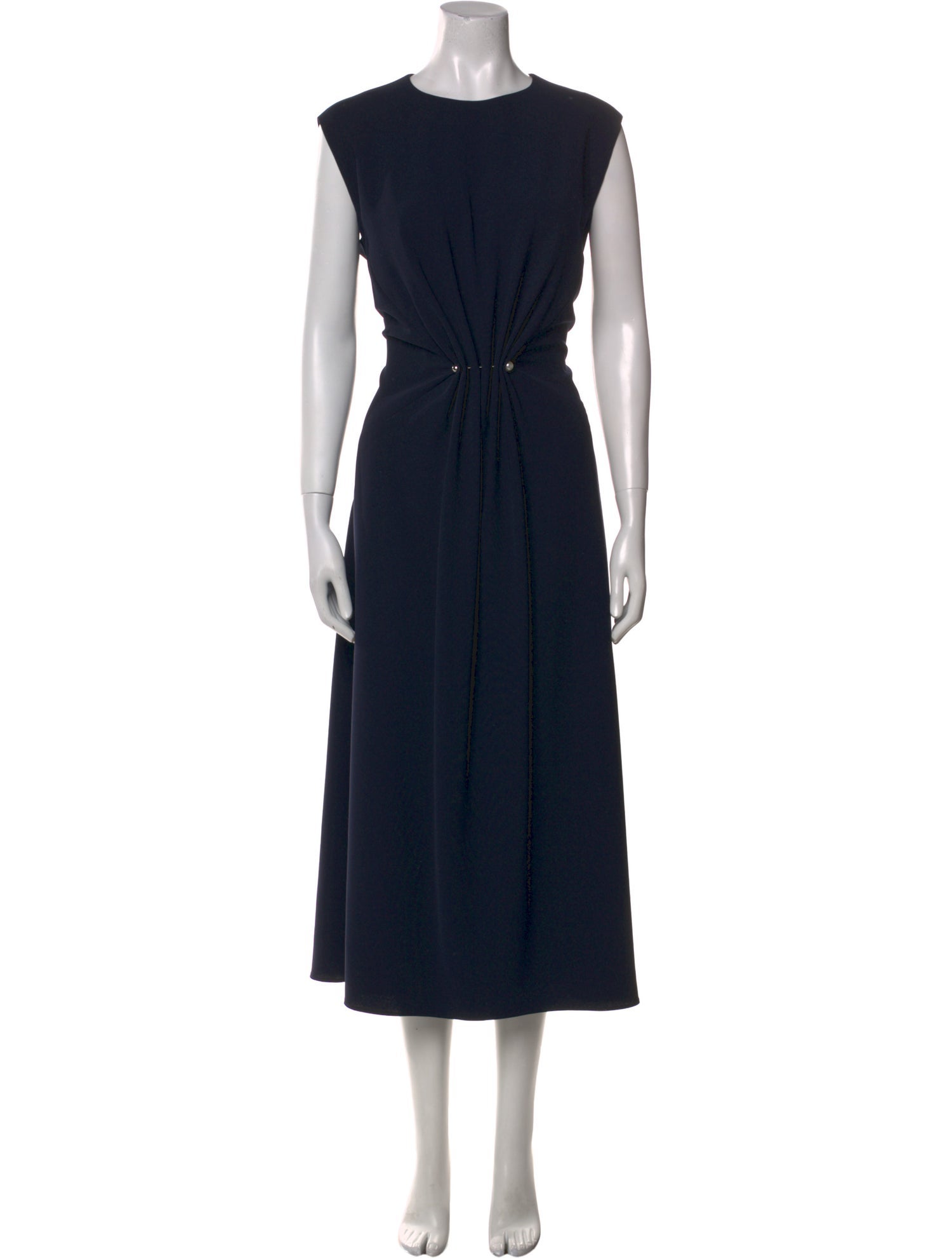 Lela Rose Crew Neck Long Dress