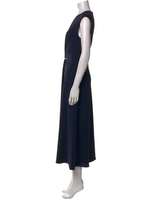 Lela Rose Crew Neck Long Dress