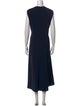 Lela Rose Crew Neck Long Dress