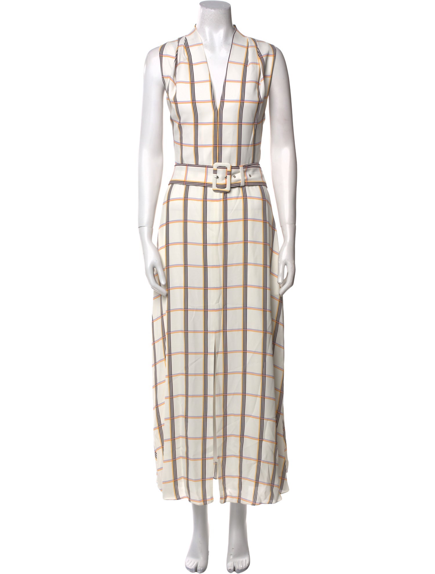 Lela Rose Plaid Print Long Dress