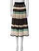 Lela Rose Striped Midi Length Skirt