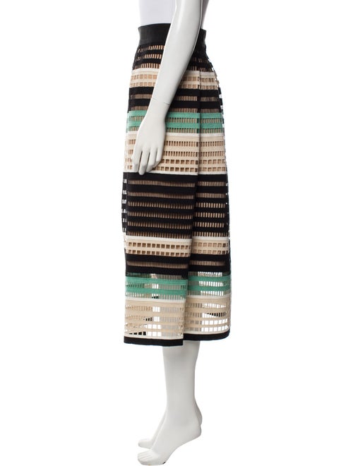 Lela Rose Striped Midi Length Skirt