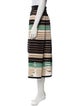 Lela Rose Striped Midi Length Skirt