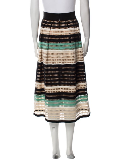 Lela Rose Striped Midi Length Skirt