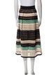Lela Rose Striped Midi Length Skirt
