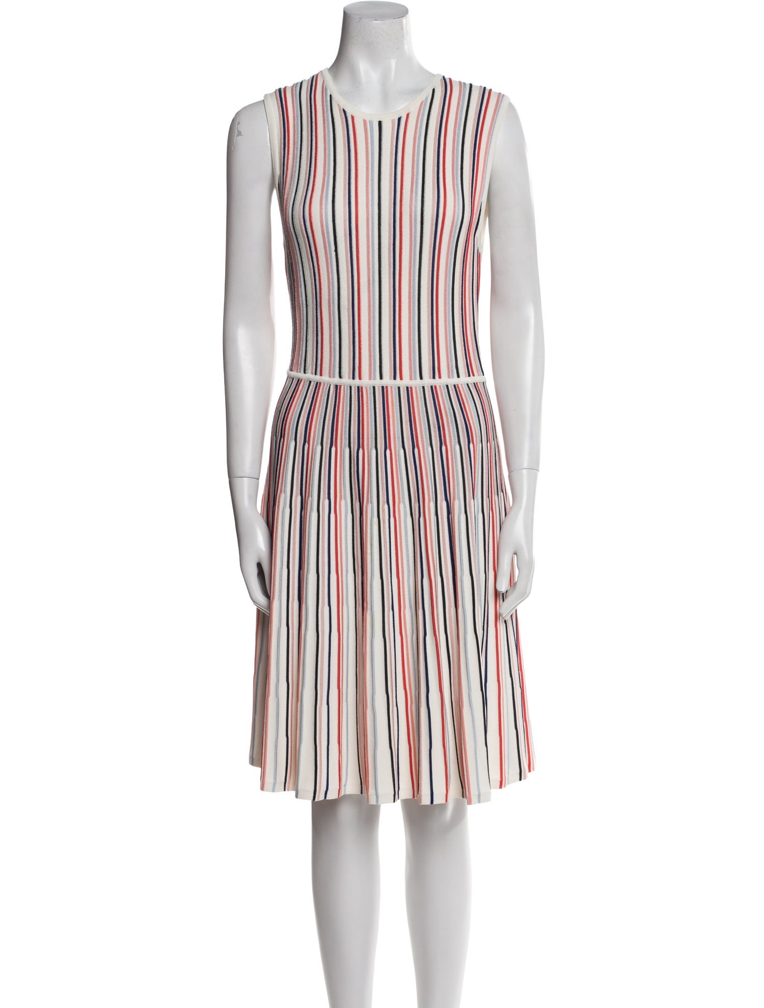 Lela Rose Striped Midi Length Dress