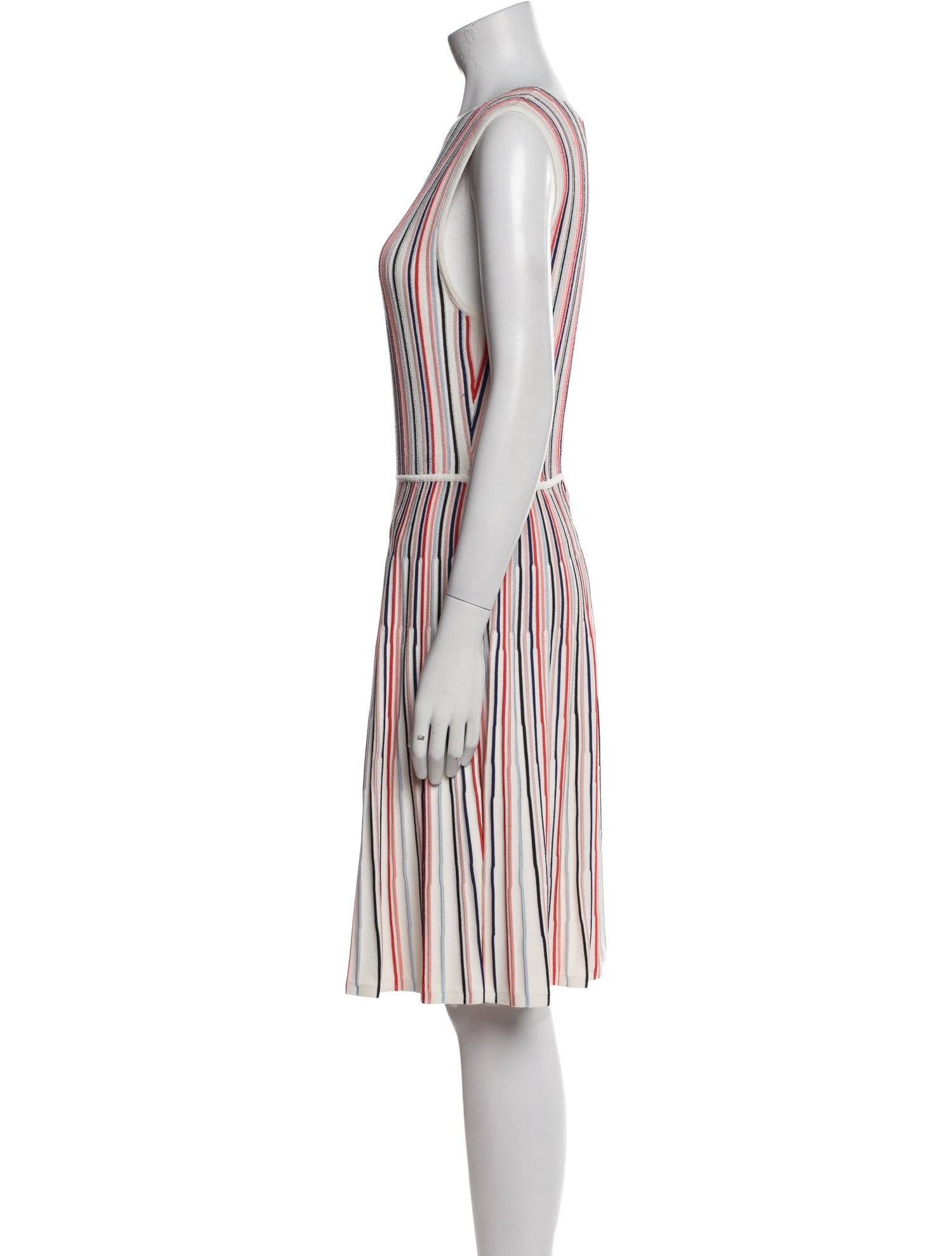 Lela Rose Striped Midi Length Dress