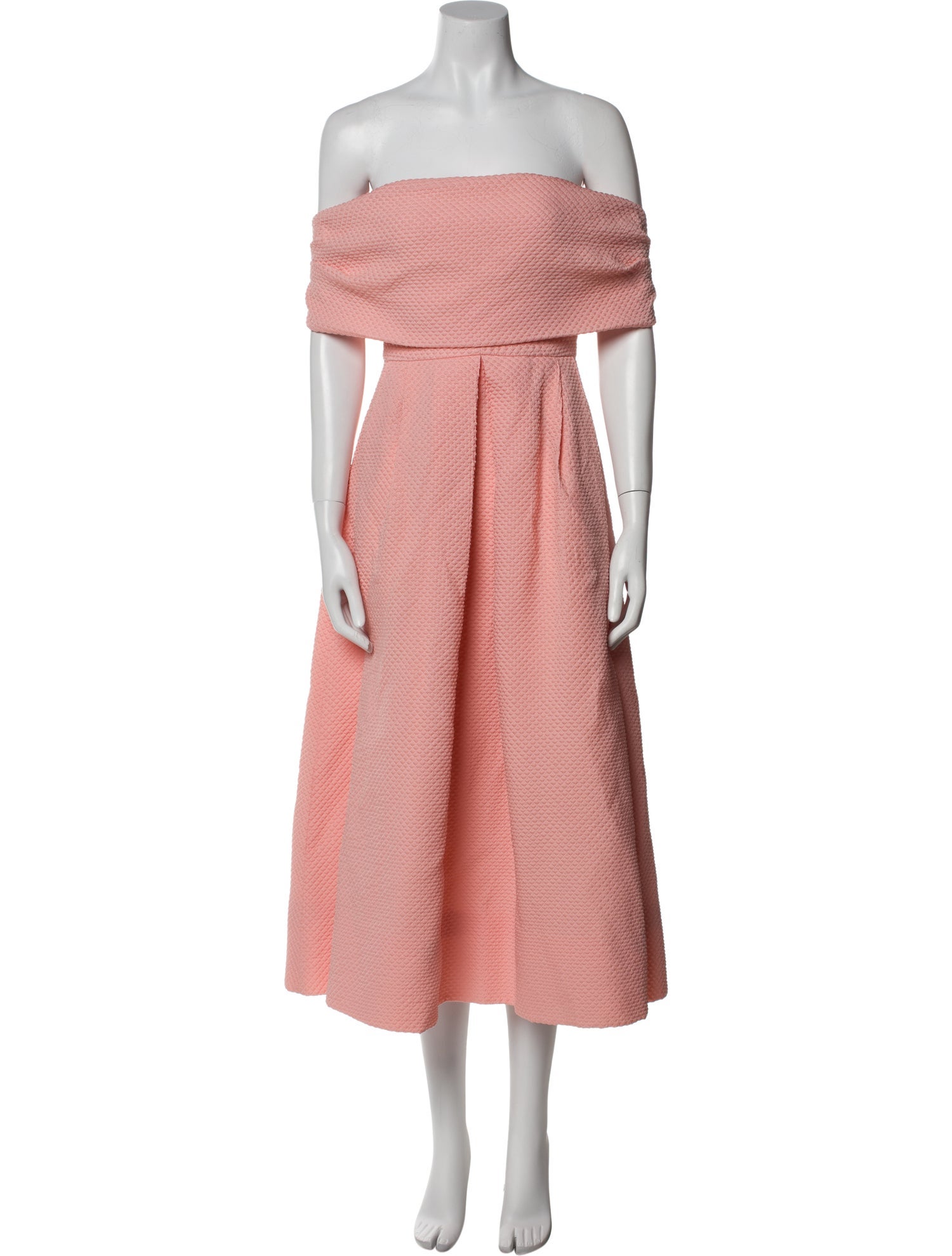 Lela Rose Off-The-Shoulder Long Dress