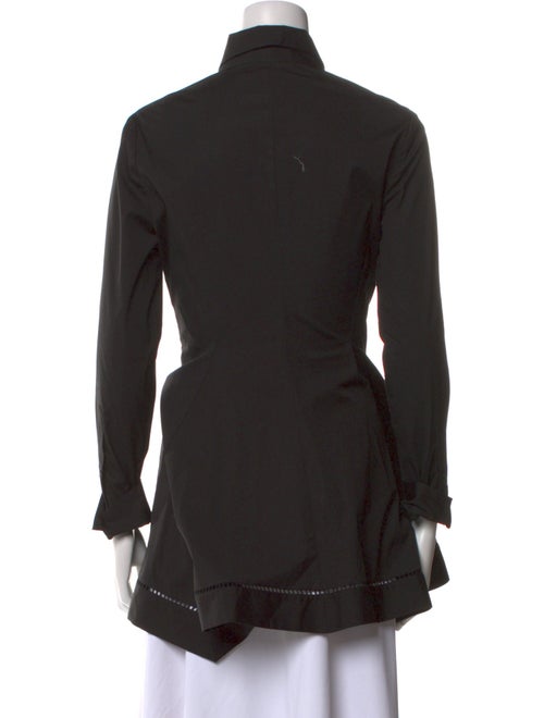 Lela Rose Long Sleeve Button-Up Top