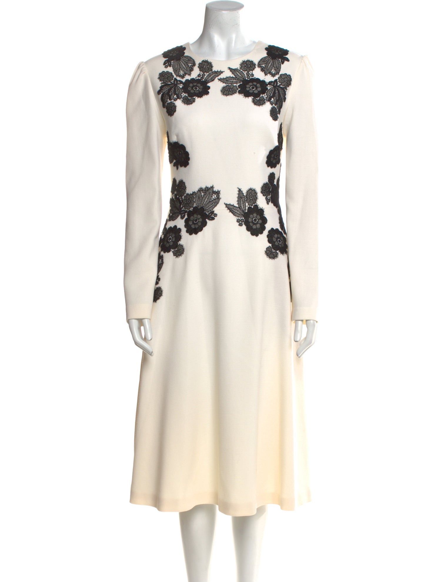 Lela Rose Wool Midi Length Dress