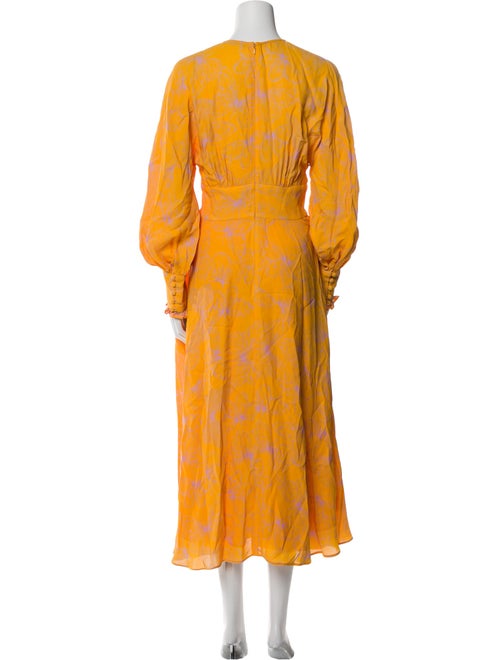 Lela Rose V-Neck Long Dress