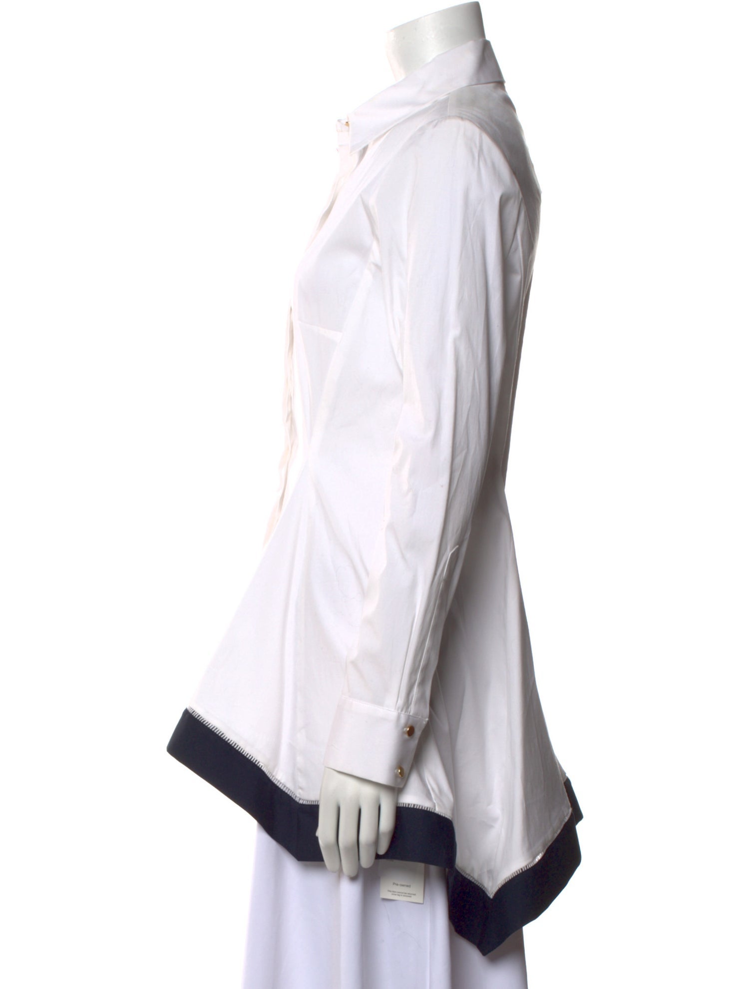 Lela Rose Long Sleeve Button-Up Top