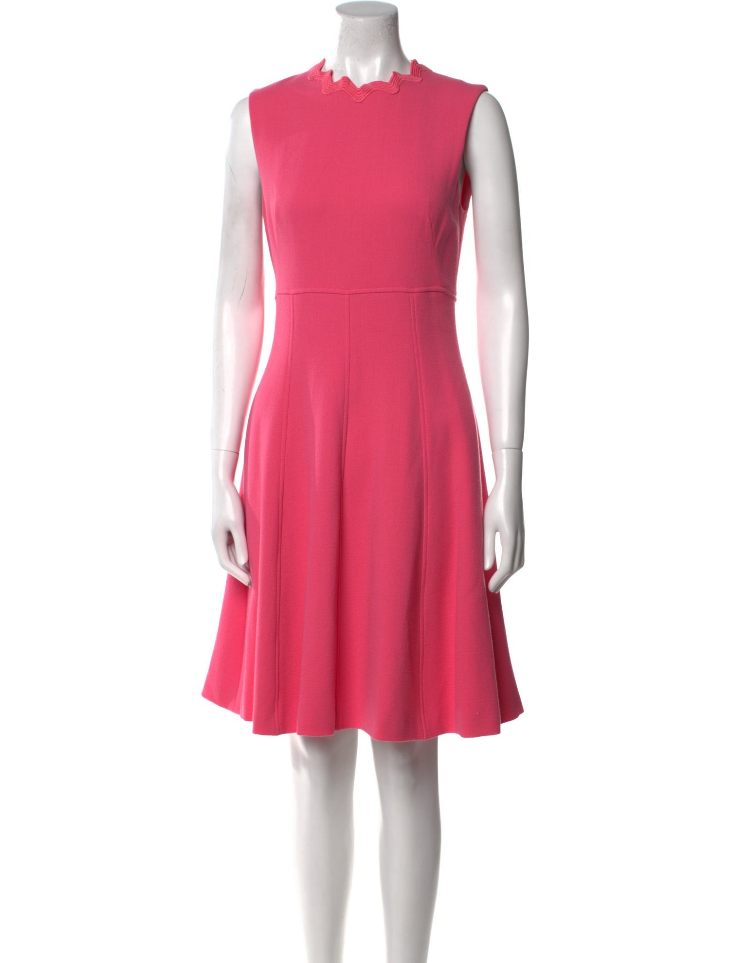 Lela Rose Crew Neck Knee-Length Dress