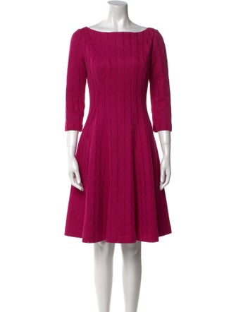 Lela Rose Bateau Neckline Mini Dress