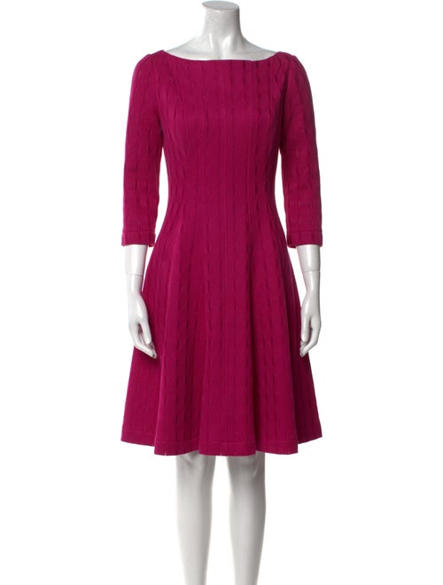 Lela Rose Bateau Neckline Mini Dress