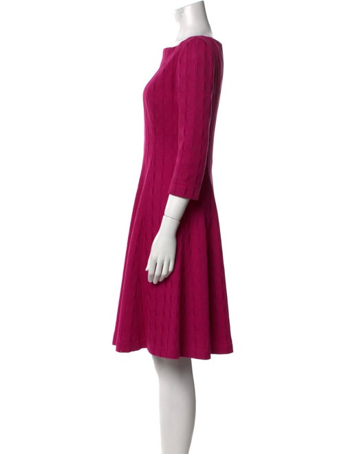 Lela Rose Bateau Neckline Mini Dress