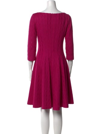 Lela Rose Bateau Neckline Mini Dress