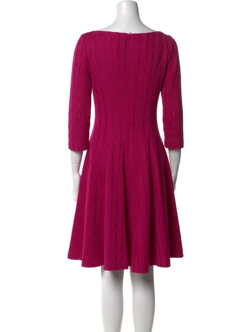 Lela Rose Bateau Neckline Mini Dress