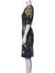 Lela Rose Printed Knee-Length Dress