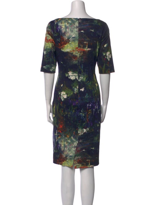 Lela Rose Printed Knee-Length Dress