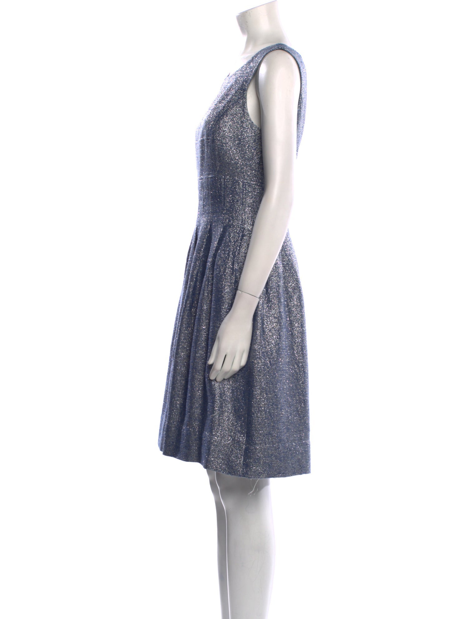 Lela Rose Bateau Neckline Mini Dress