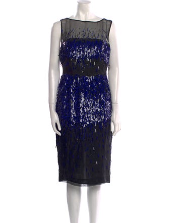 Lela Rose Silk Midi Length Dress