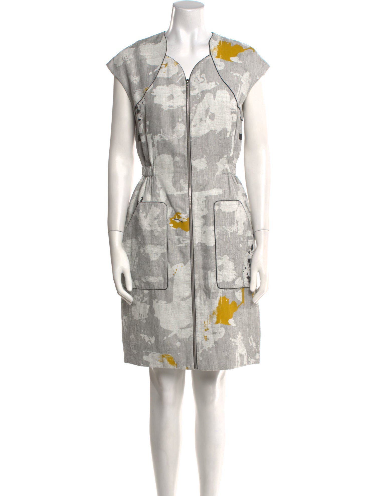 Lela Rose Printed Knee-Length Dress