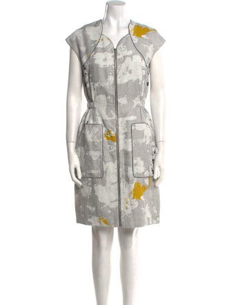 Lela Rose Printed Knee-Length Dress