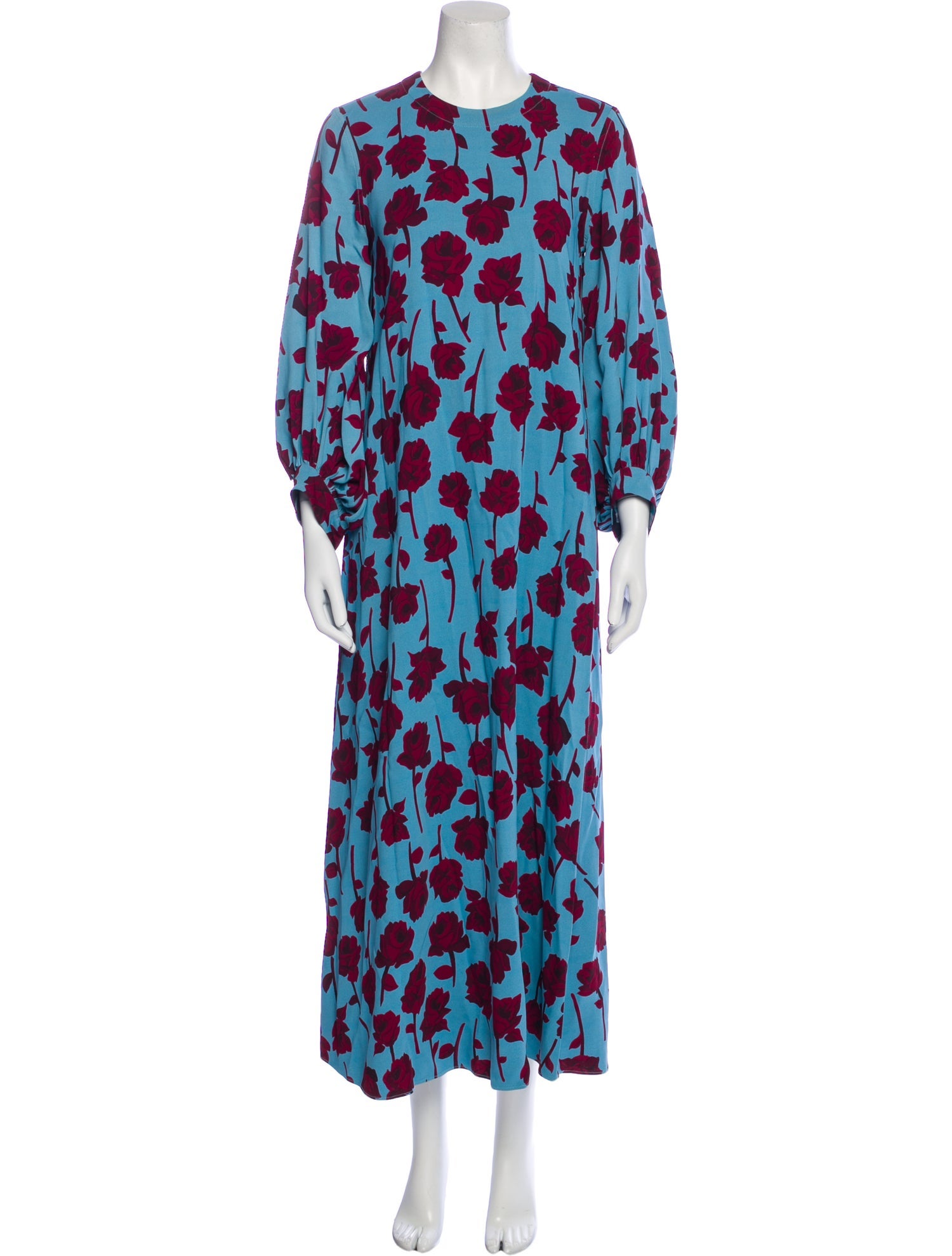 Lela Rose Floral Print Long Dress