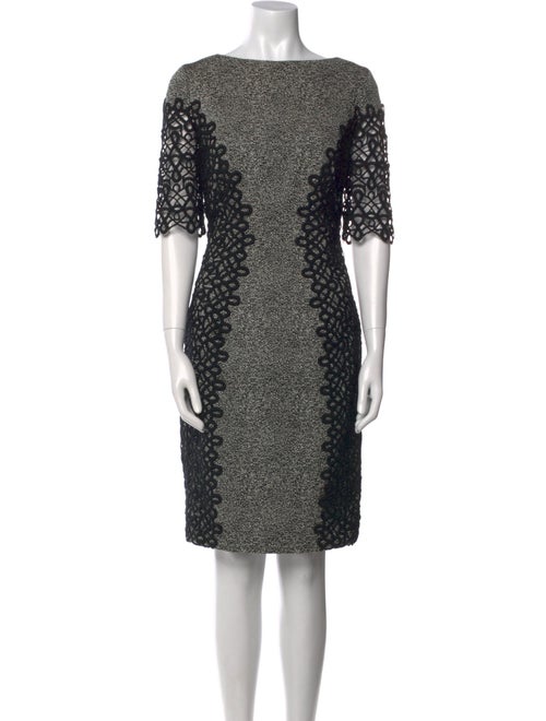 Lela Rose Lace Pattern Knee-Length Dress