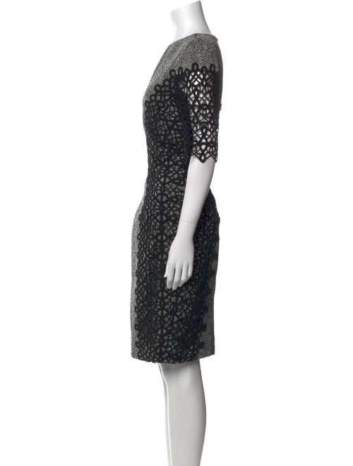 Lela Rose Lace Pattern Knee-Length Dress