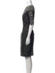 Lela Rose Lace Pattern Knee-Length Dress
