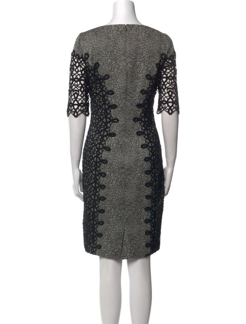 Lela Rose Lace Pattern Knee-Length Dress