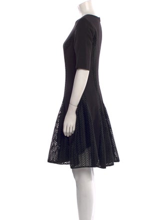 Lela Rose Crew Neck Knee-Length Dress