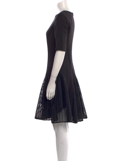 Lela Rose Crew Neck Knee-Length Dress