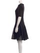 Lela Rose Crew Neck Knee-Length Dress