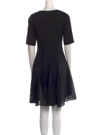 Lela Rose Crew Neck Knee-Length Dress