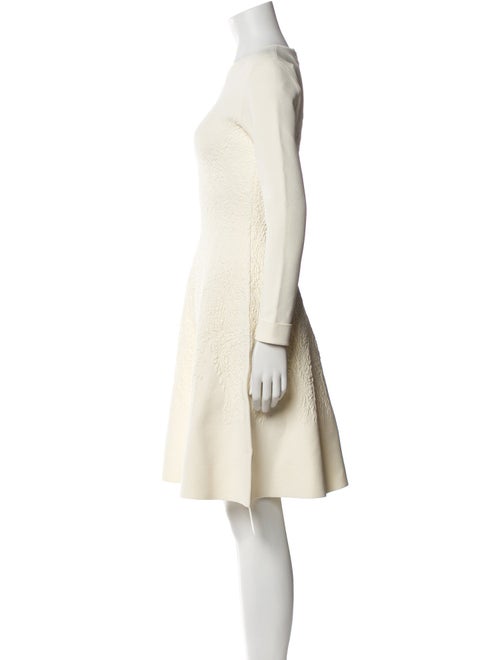 Lela Rose Crew Neck Knee-Length Dress