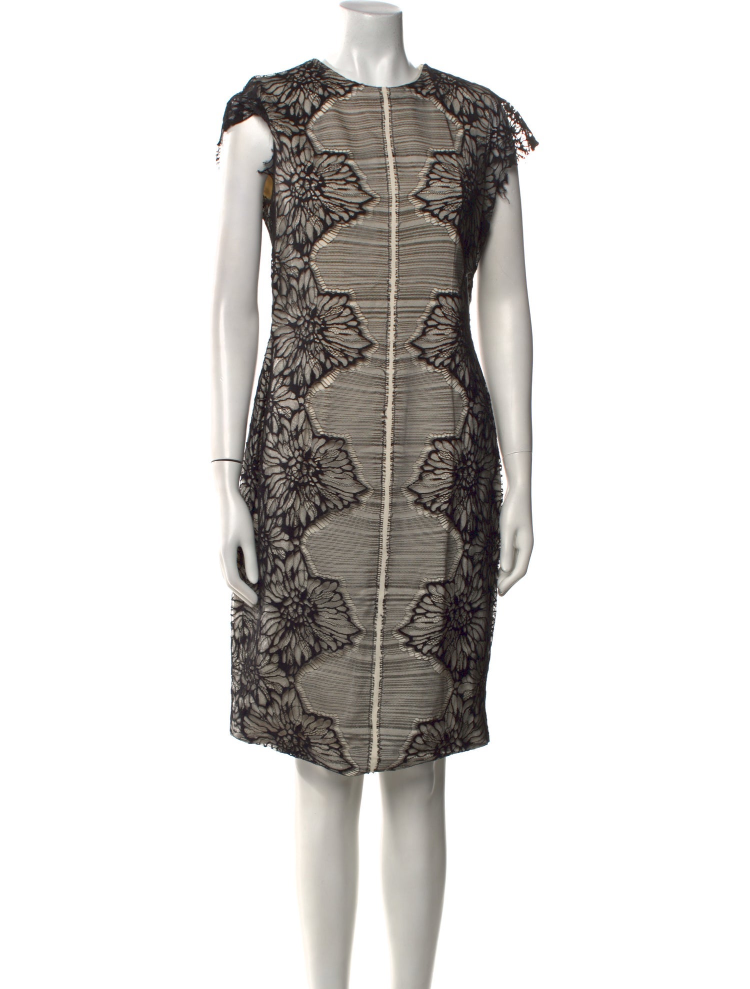 Lela Rose Printed Knee-Length Dress