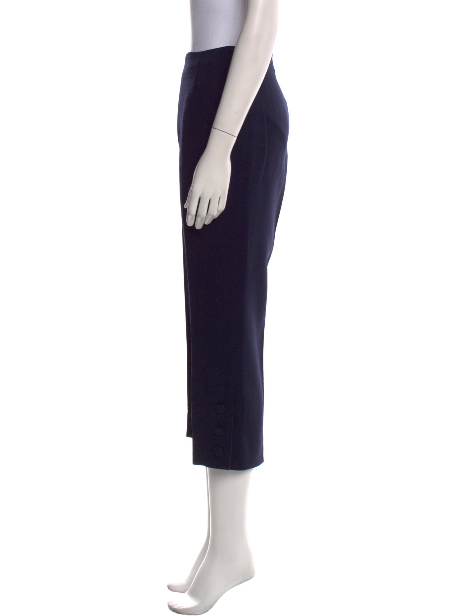 Lela Rose Wool Straight Leg Pants